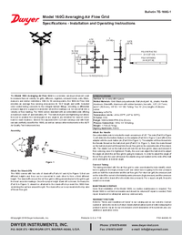 Thumbnail of document Manual - 160G Averaging Air Flow Grid